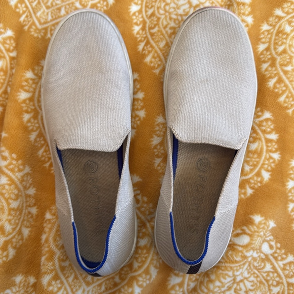 Rothy’s Stylish Cream Slip-On Shoes - 8.5